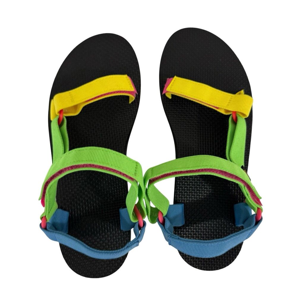 Teva Women's 11 Original Universe Sandals Neon Multi-Colored Retro Y2K Shoes - Picture 7 of 16